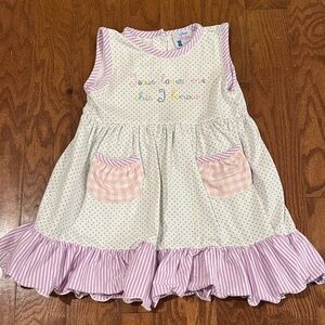 Sweet LaRosa “Jesus Loves Me” Dress. Size 2T. EUC.